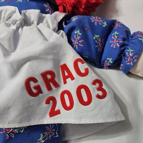 Raggedy Ann Doll 17inch Personalized With Name And Date - Picture 8 of 12